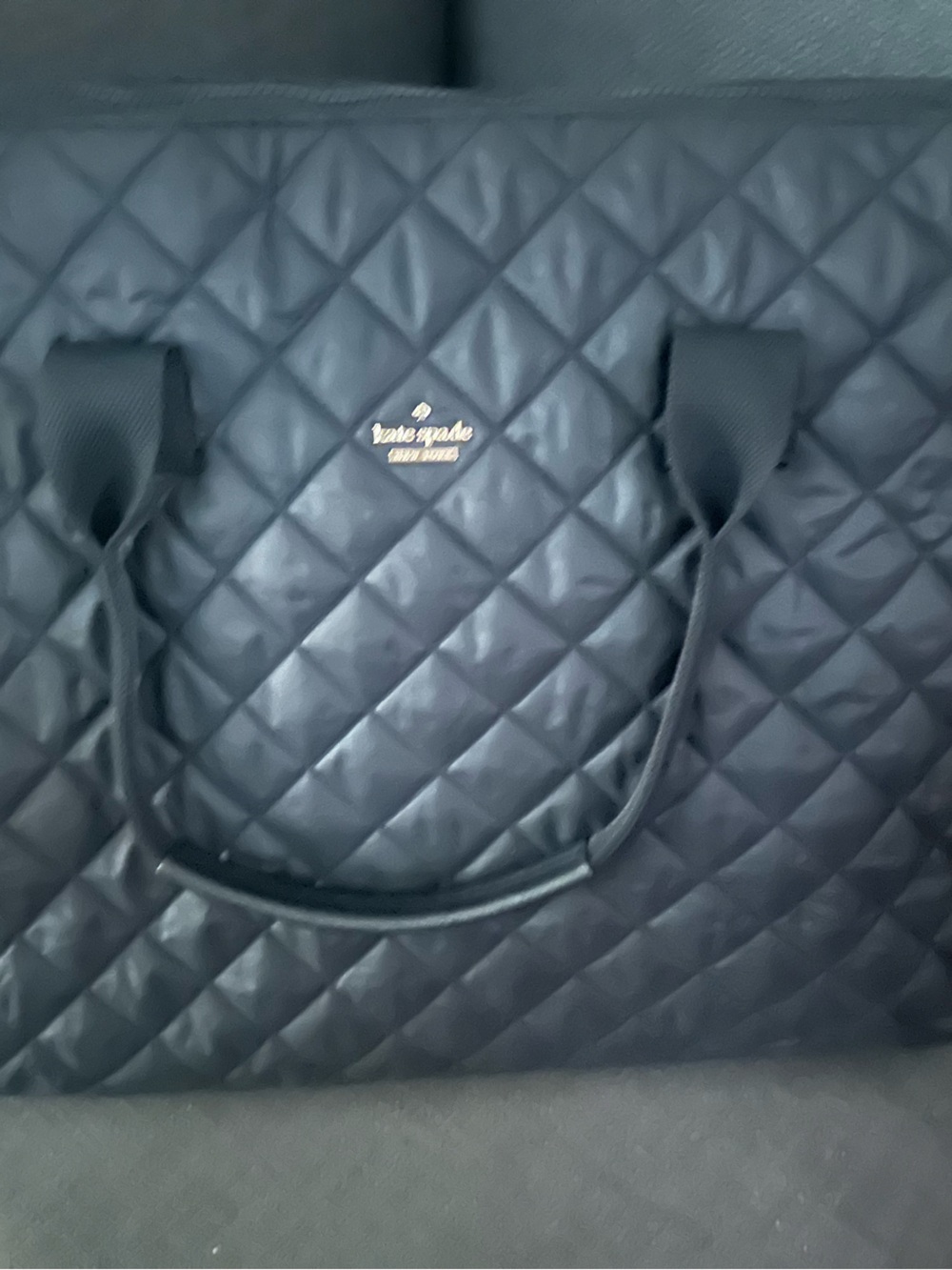 Kate Spade New York Black Quilted Tote Bag - Yoga Slot